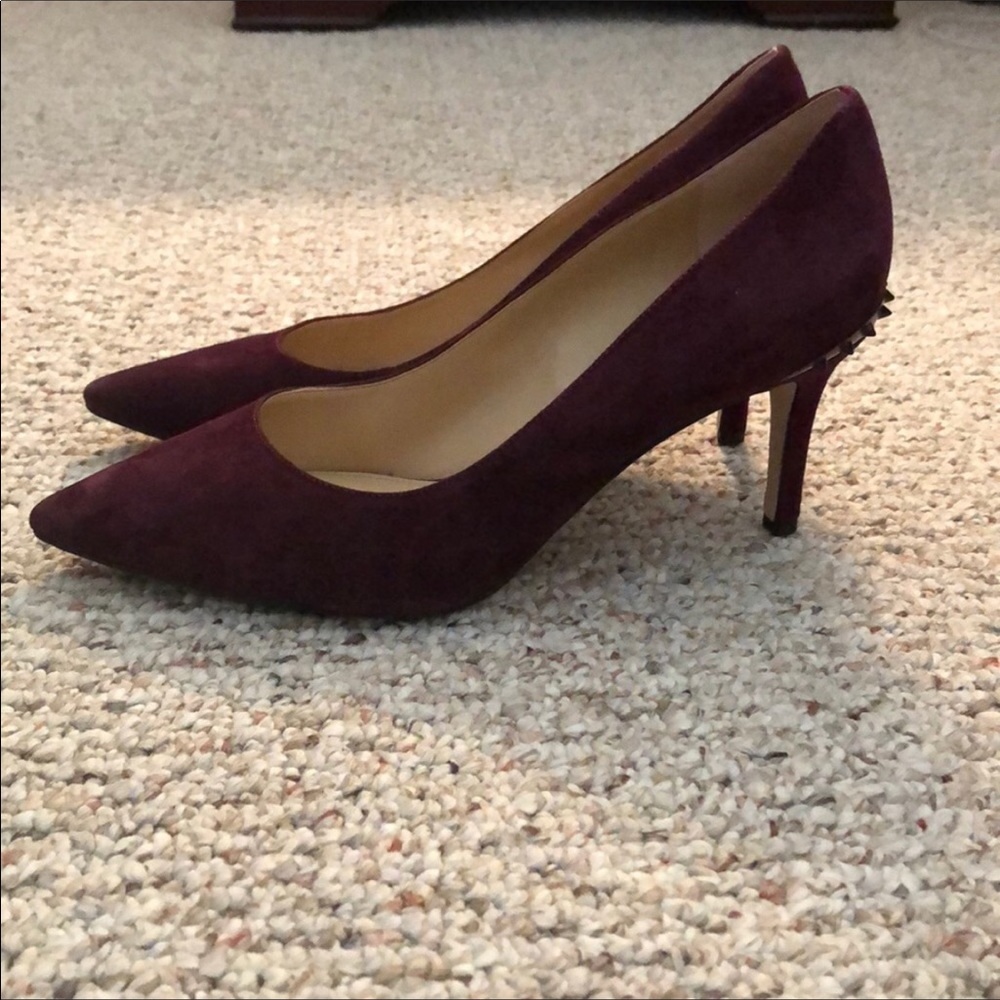 Sam Edelman Tonia Wine Suede Heels